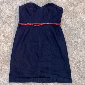 Lane Bryant strapless Jean dress